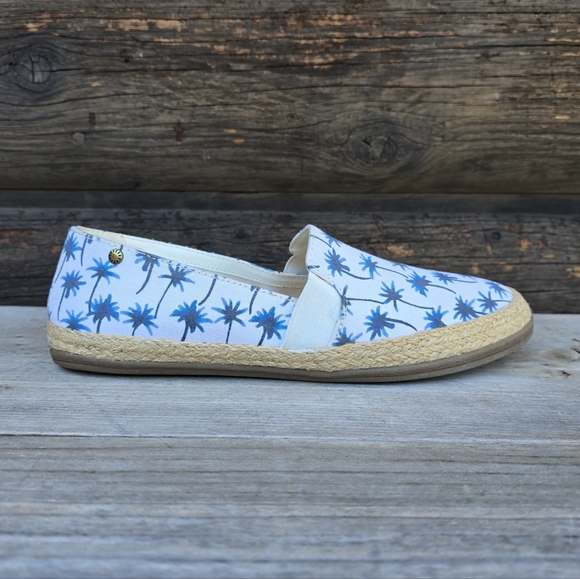 Bass Shoes - Bass Jenny Coastal Preppy Palm Tree Espadrille Comfort Flats 8M